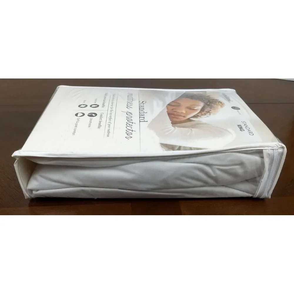 STAINGUARD Mattress Protector King Size‎ White 1-Sided Protective Barrier NEW